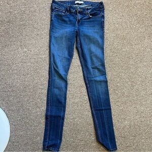 Hollister Blue Skinny Jeans with Medium Wash